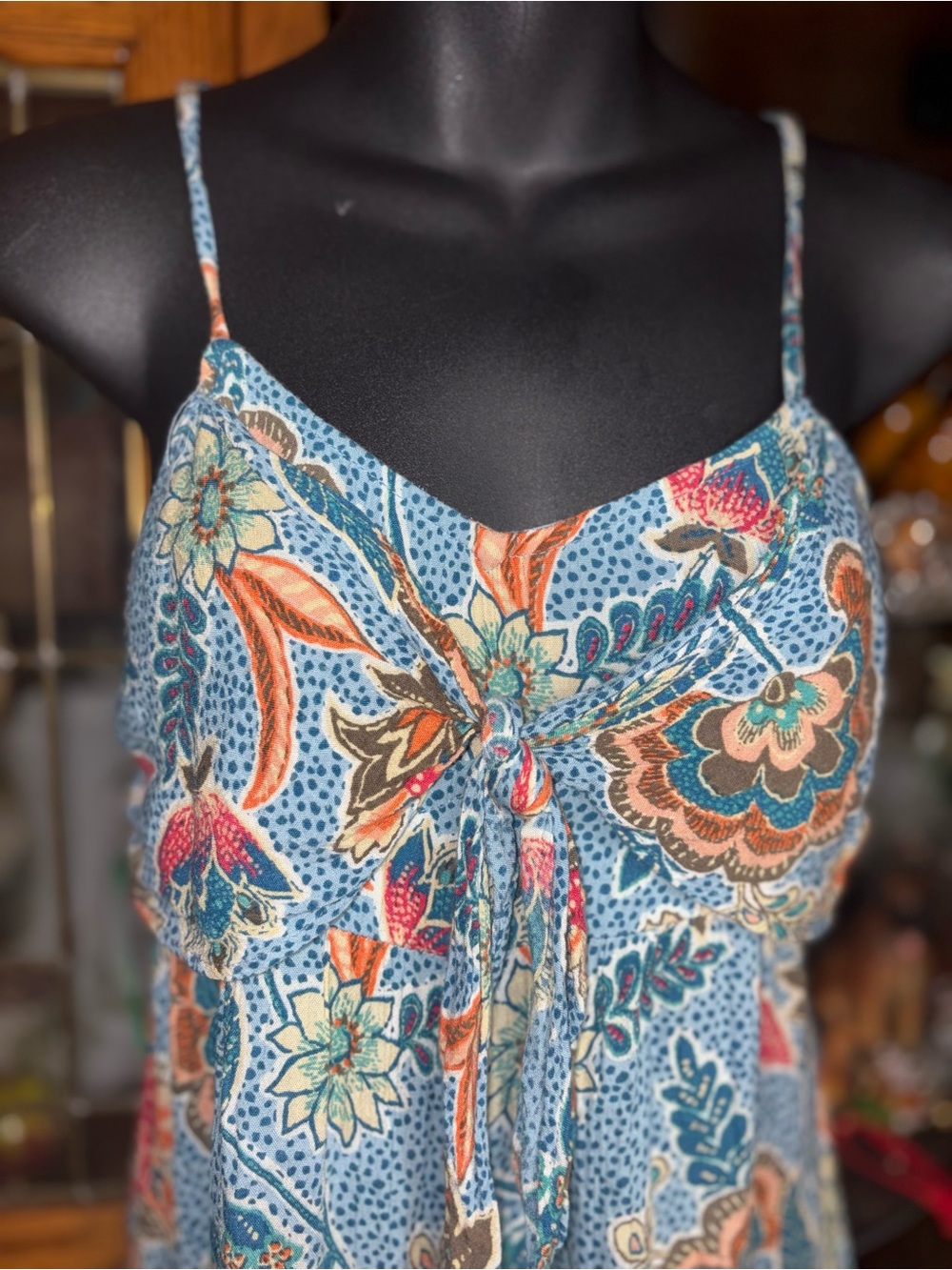 Angie Paisley Print V-Neck Wide-Leg Jumpsuit small - Picture 2 of 9